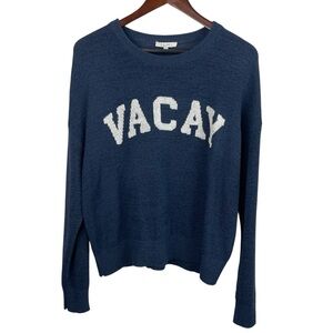 Z Supply | Navy Blue White Vacay Graphic Relaxed Sweater